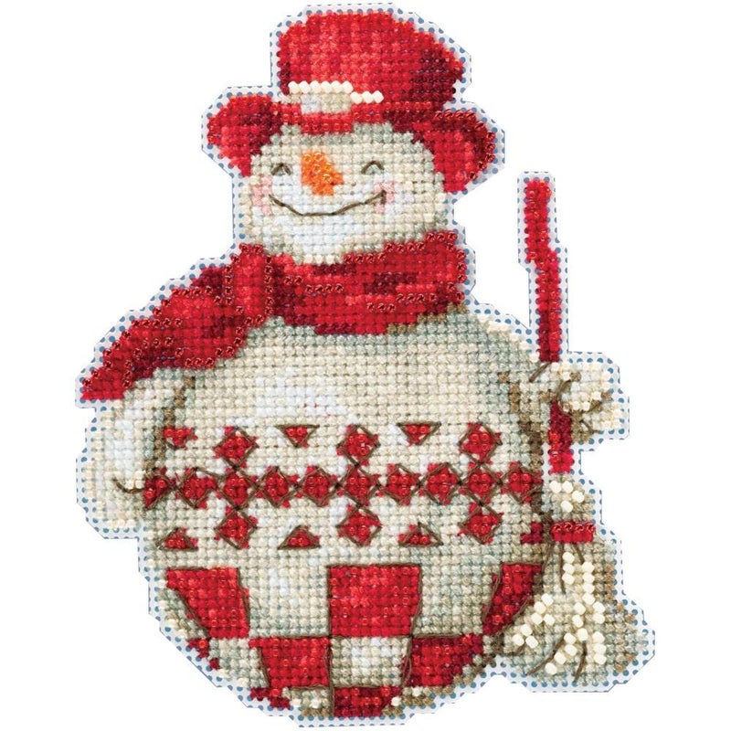 Mill Hill Nordic Snowman Counted Cross Stitch Ornament Kit Mill Hill 2019 Jim Shore JS201916 - Image 1